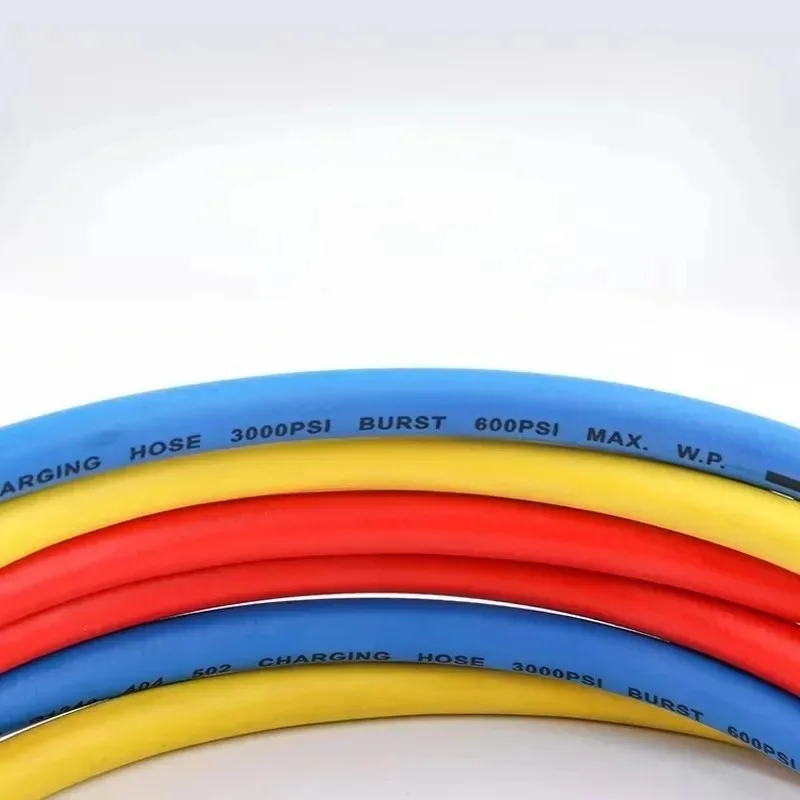 جديد 1 متر خرطوم التبريد 1/4 Sae 2500psi خرطوم شحن المبردات ل R404a R12 R22 تكييف الهواء المبردات 3 قطعة