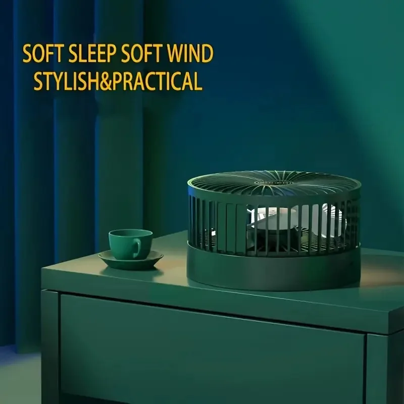 Ventilador portátil do suporte do assoalho telescópico, 6 Polegada, dobrável, USB com bateria recarregável, 3 velocidades, Super Quiet, altura ajustável