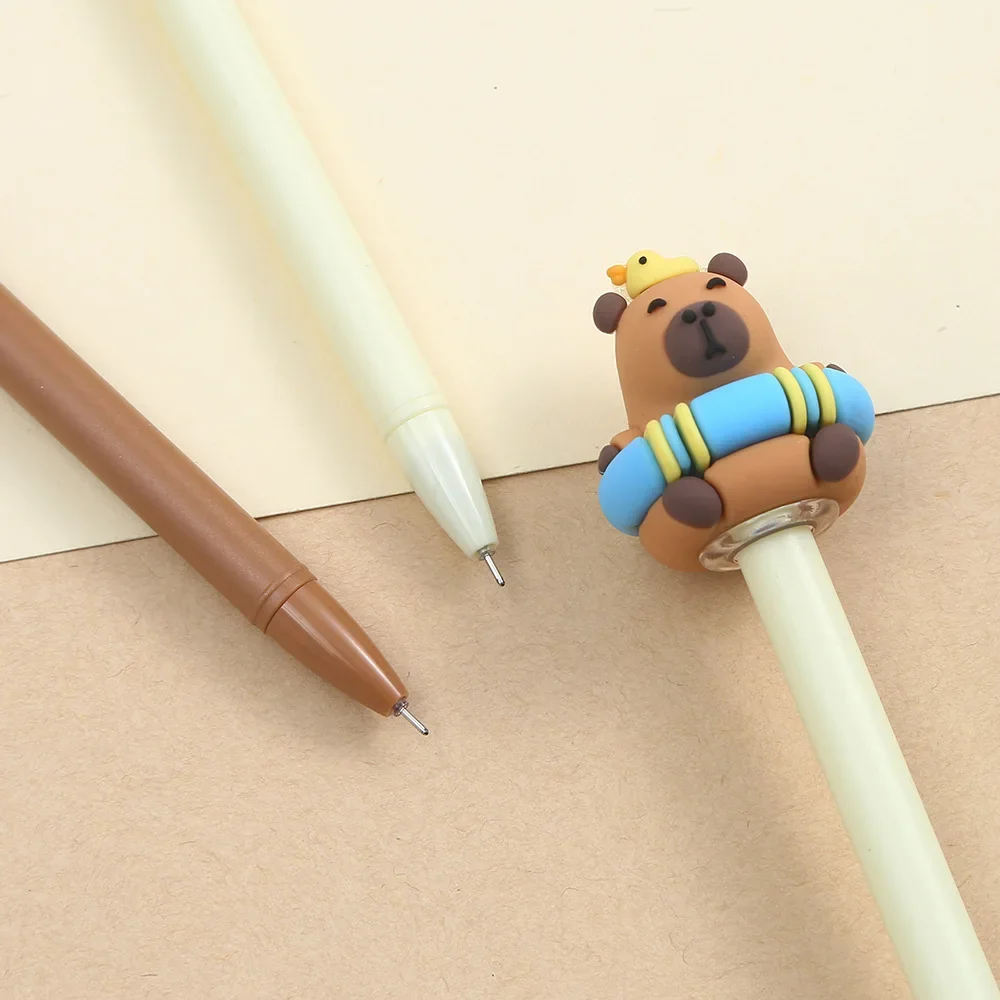 Imagem -03 - Capybara Kawaii Gel Canetas Assinatura Pen Desenhos Animados Fofos Estudante Escola Escritório Escrita Suprimentos Papelaria Presente Art Deco 0.5 mm