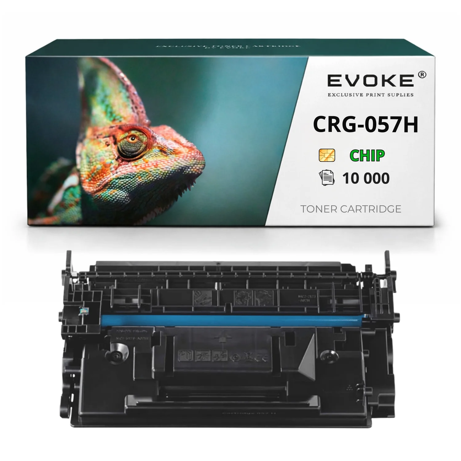 Evoke Compatibele Toner voor Canon Crg-057H Crg057H Zwart met Chip 10000 Pagina's Mf440 Mf443 Mf445 Mf449