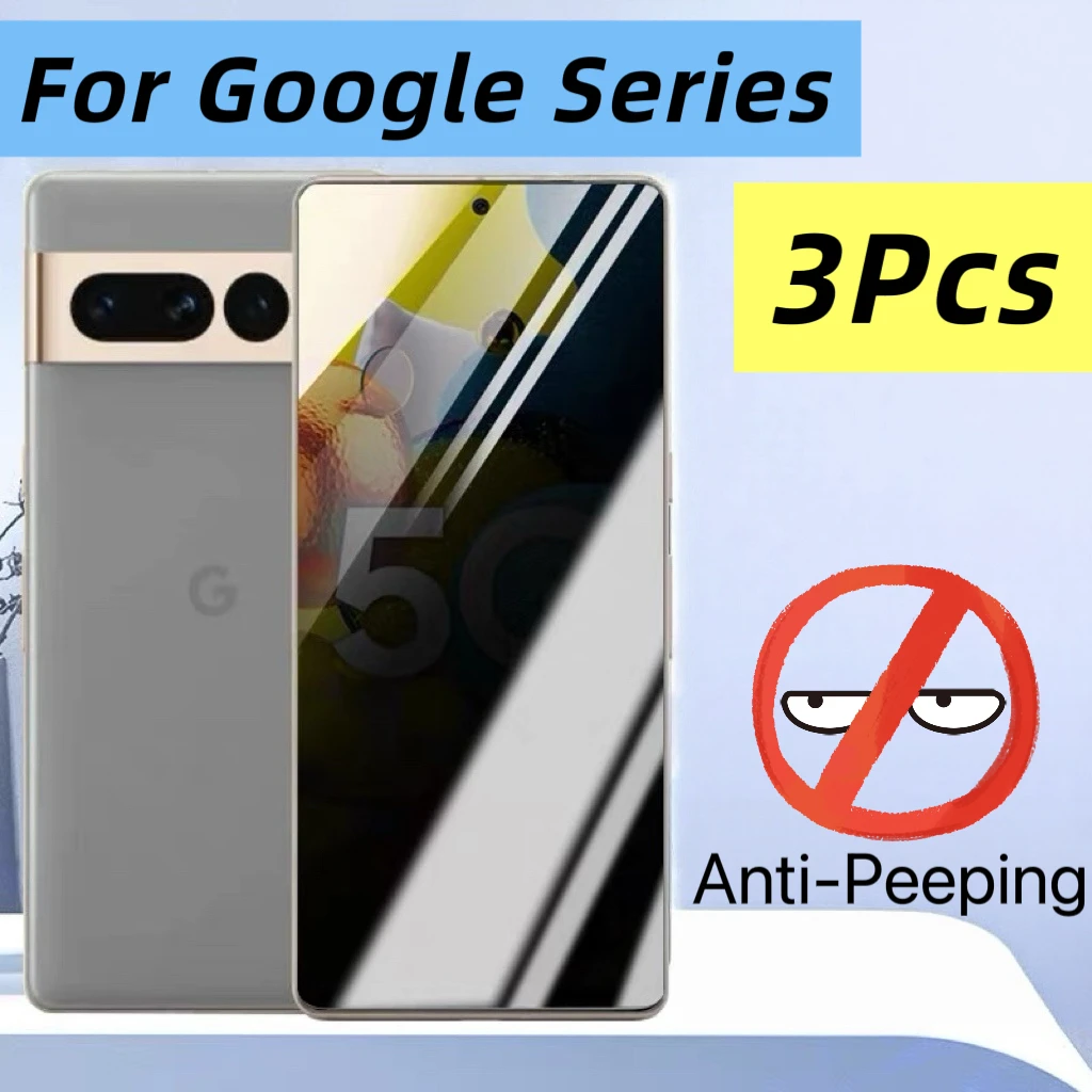 

3Pcs Anti-Spy Privacy Tempered Glass for Google Pixel 10/9/8/7/6 – Anti-Peeping, HD Clear, Full Coverage Screen Protector