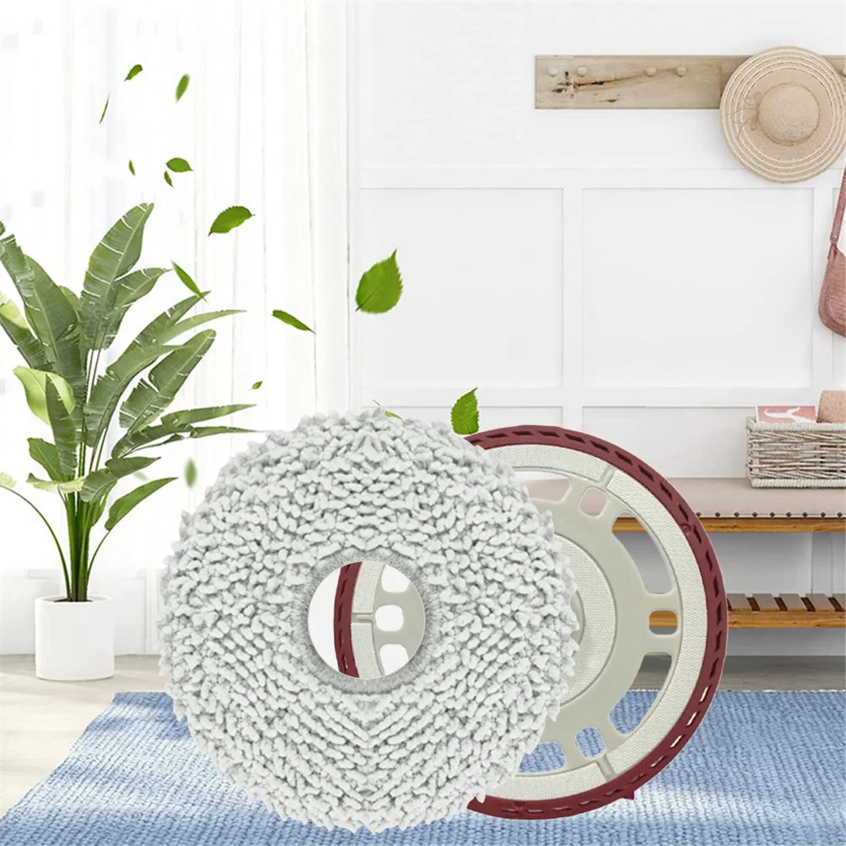 4 buah dudukan lap dan Pel, untuk T30S/T30 Pro Robot vakum pel papan pel