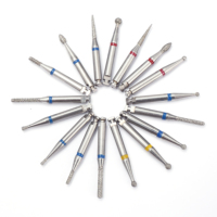 100 Pieces/Lot Low Speed Dental Diamond Burs For RA / CA 2.35mm Shank Handpiece Polisher Trimming Round Head Clinic  Drill