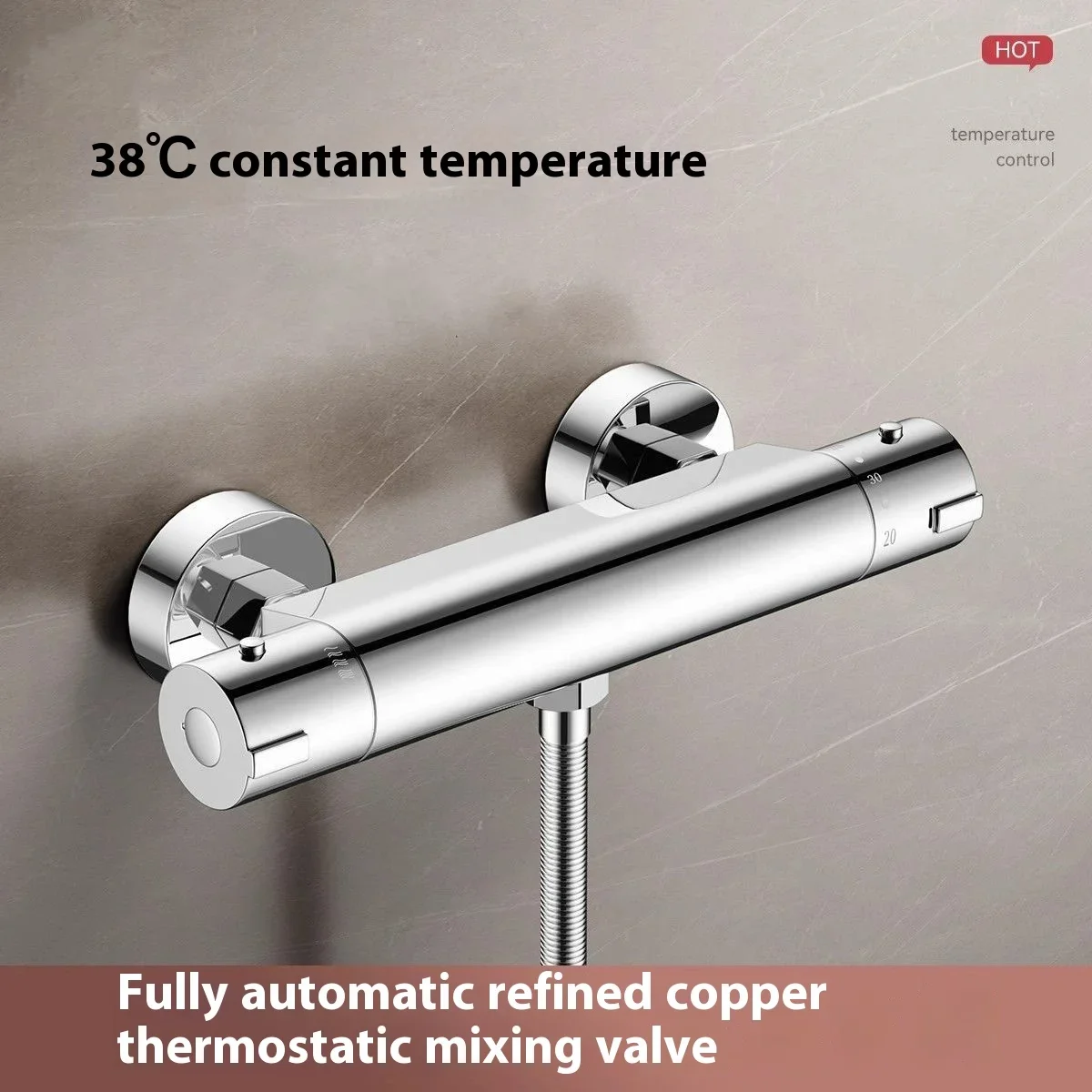 Thermostatic mixing valve, thermostatic device for hot and cold shower, automatic temperature control valve, water heater faucet
