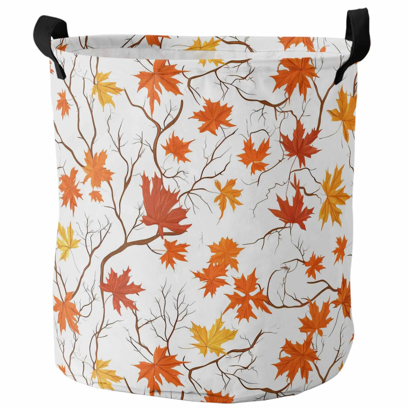 

Retro Autumn Maple Leaf Tree Foldable Dirty Laundry Basket Kid's Toy Organizer Waterproof Storage Baskets