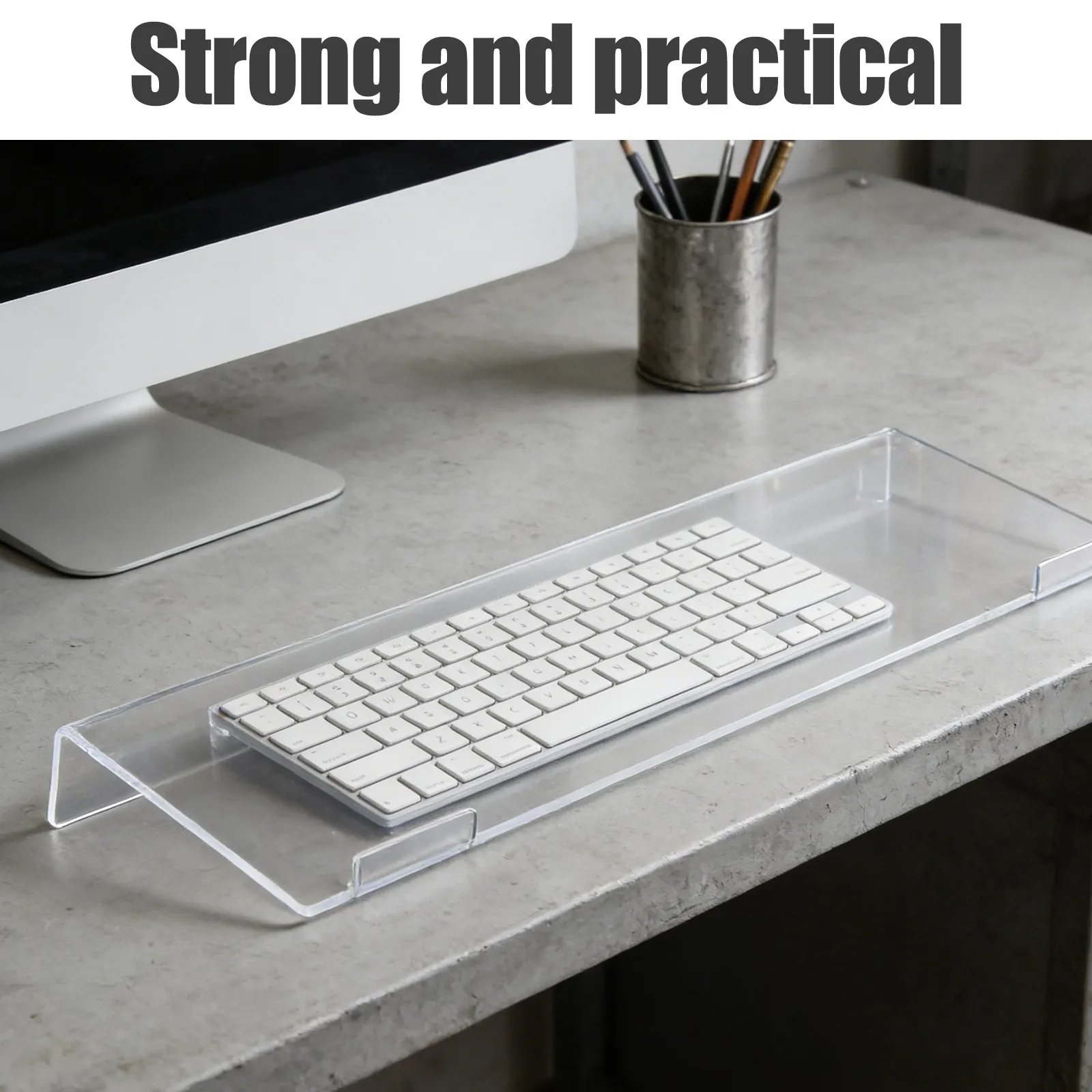 

Регулируемая по высоте подставка для клавиатуры с эргономичным дизайном для ноутбуков и настольных ПК, удобная опора для запястий, противоскользящая.