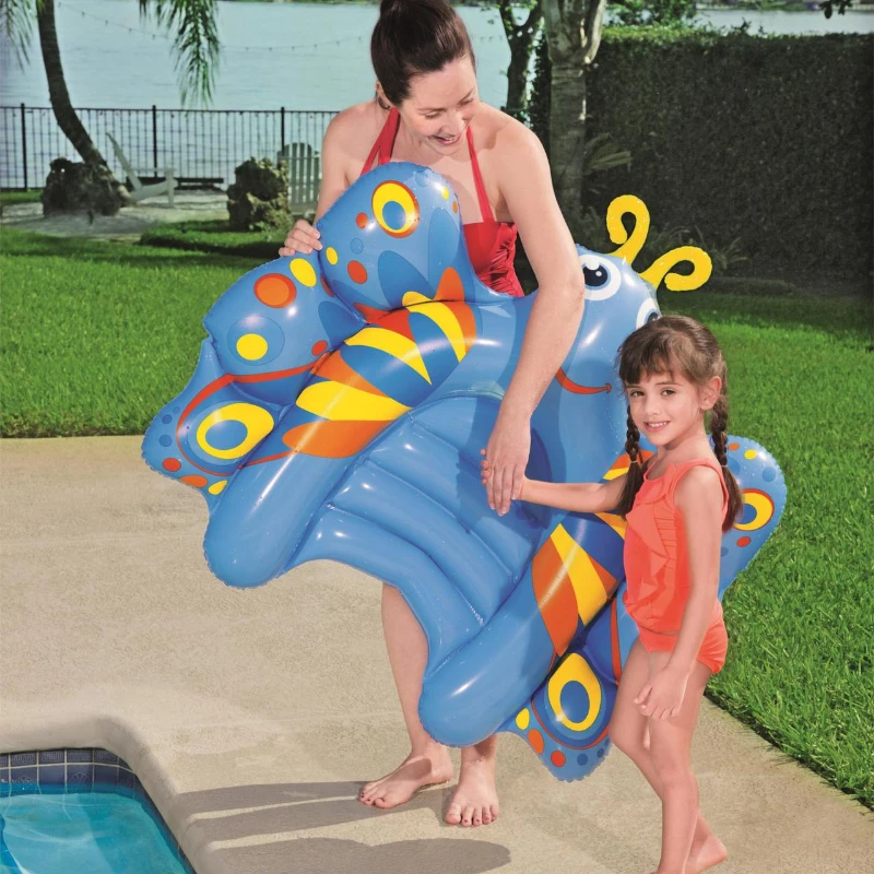 Pool Ring for Kids Inflatable Cartoon Aminal Floats Floating Frog & Crab & Butterfly Shaped Swimming Rings Baby Pool Toys