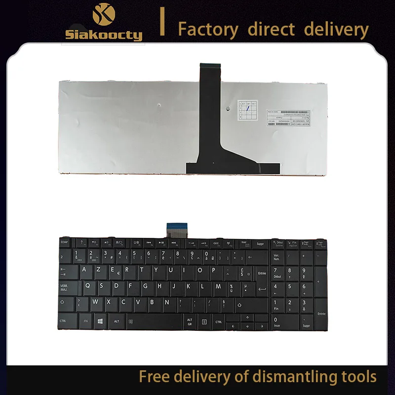 

Siakoocty french Keyboard For TOSHIBA SATELLITE C850 C855D C850D C855 C870 C870D C875 C875D L875 L875D Black FR AZERTY Keyboard