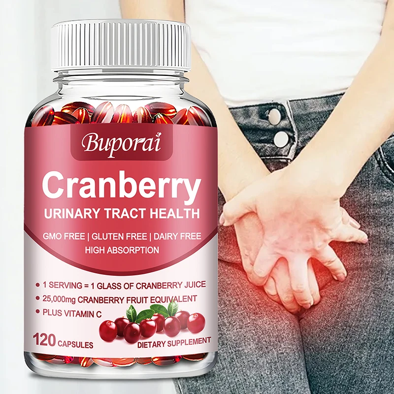 

Cranberry Capsules - Support Kidney Cleansing Detoxification and Repair Supports Normal Urinary Tract Health and Bladder