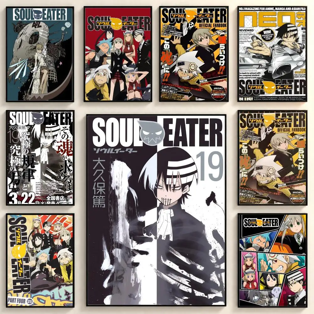 Whimsical Anime S-Soul Eater Poster Peel And Stick PP Series HD Frameless Wall Indoor Decor Gift