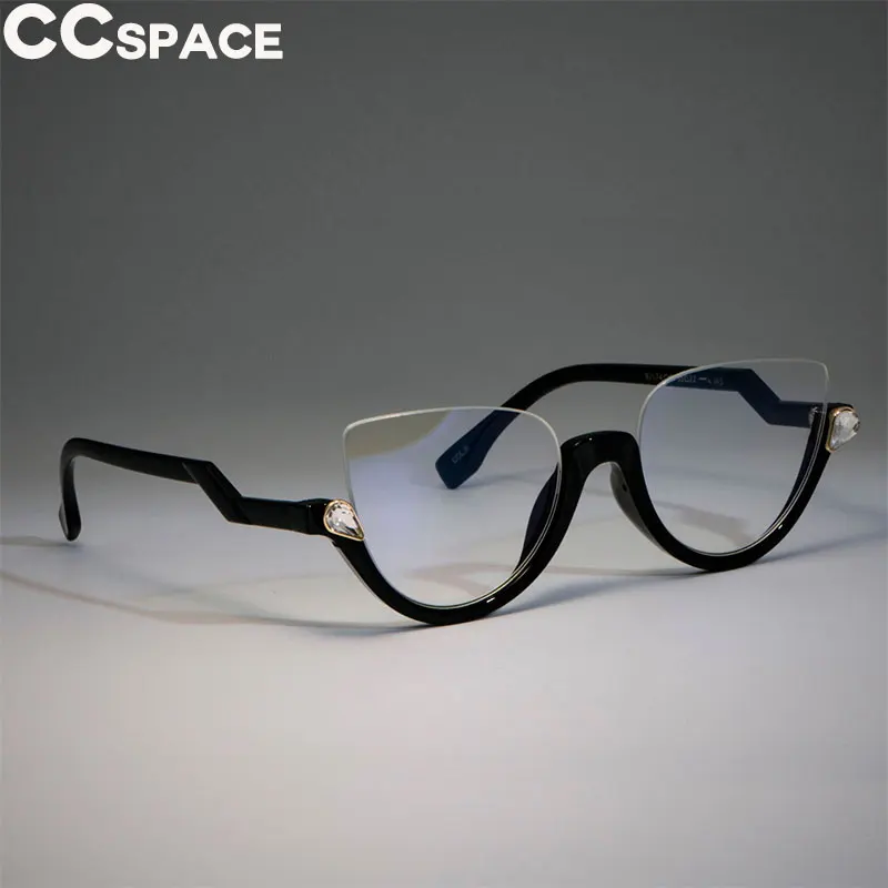 45159 Cat Eye Glasses Frames Women Trending Styles Half Frame Designer Fashion Computer Glasses