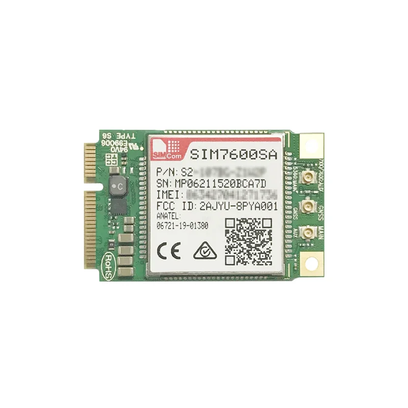 SIMCOM LTE Module SIM7600SA PCIE SIM7600SA MINIPCIE B1/B2/B3/B4/B5/B7/B8/B28/B66/B40/WCDMA:B1/B2/B3/B5/B8