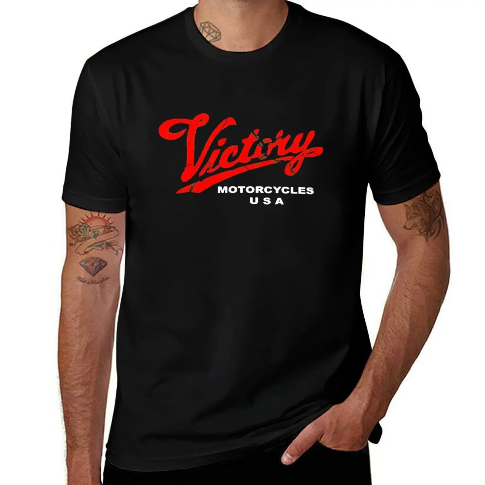 

Футболка Victorys Motorcycles, мужские футболки с рисунком, мужская футболка, хлопковая футболка высокого качества