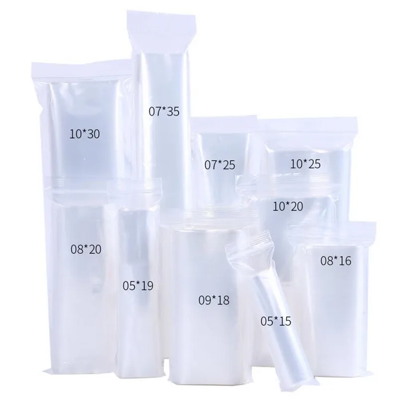 100 Pcs Zip Poly Bags, Plastic Zipper Bags, Clear Reclosable Bags, Resealable Ziplock Bags, Sealing Storage Poly Packaging Bags