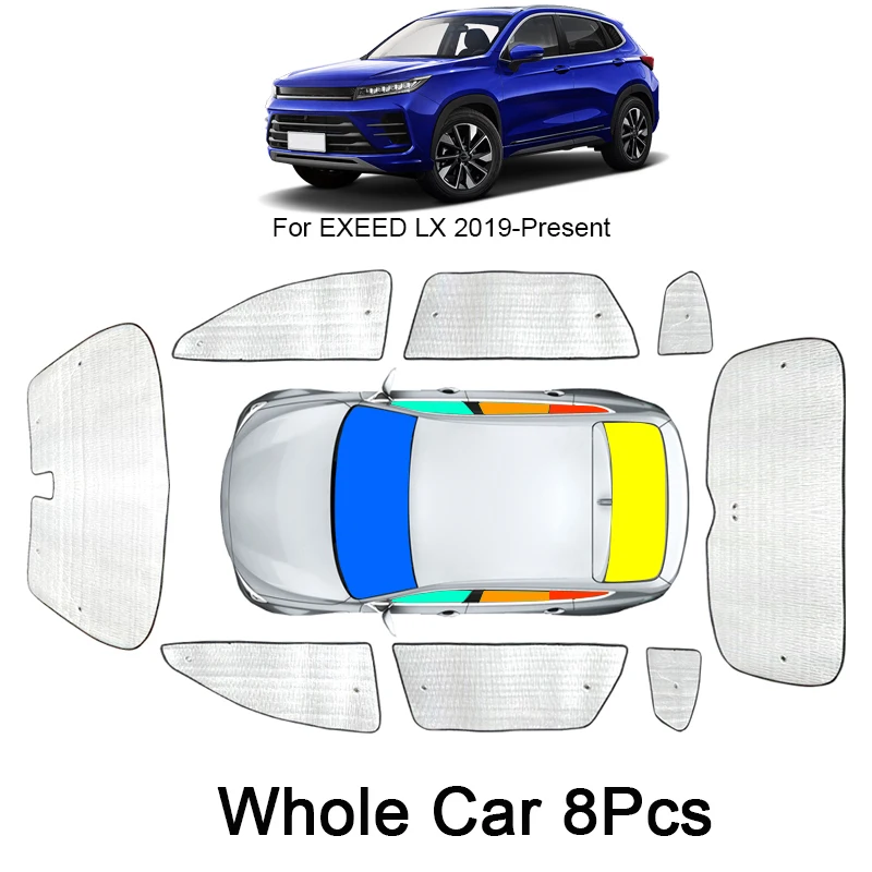 

Солнцезащитные очки для автомобиля, боковая защита от УФ-лучей для EXEED LX 2019-2025, оконная занавеска, солнцезащитный козырек, переднее ветровое стекло, автомобильные аксессуары