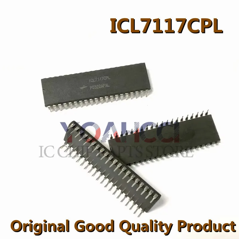 ICL7117CPL 5pcs/lots, DIP40 Single ADC Dual Slope 3 1/2Digit LED 40-Pin PDIP Integrated IC Chip Original in stock