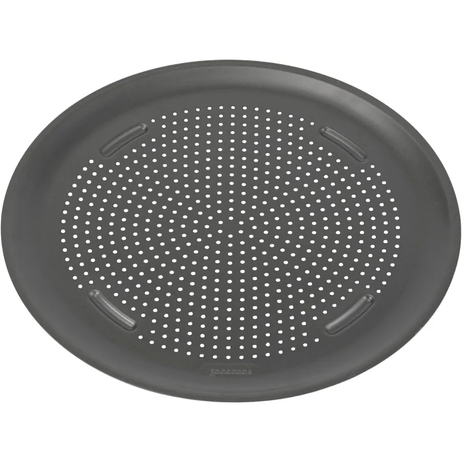 

Форма для пиццы AirPerfect с антипригарным покрытием 16, перфорированное круглое противень из углеродистой стали для использования в духовке, идеально подходит для домашних пиццы, замороженной пиццы