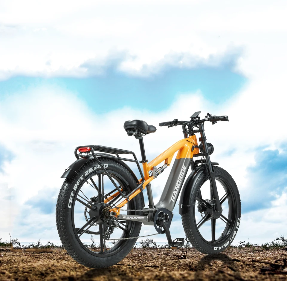 RANDRIDE YX80M-2 2000W Electric Off-Road Bike, 48V 20AH Battery 26"x4.0 Fat Tires, Aluminum Suspension Frame & Dual Drive, Shimano Hydraulic Brakes, Supports 150KG Load image 3