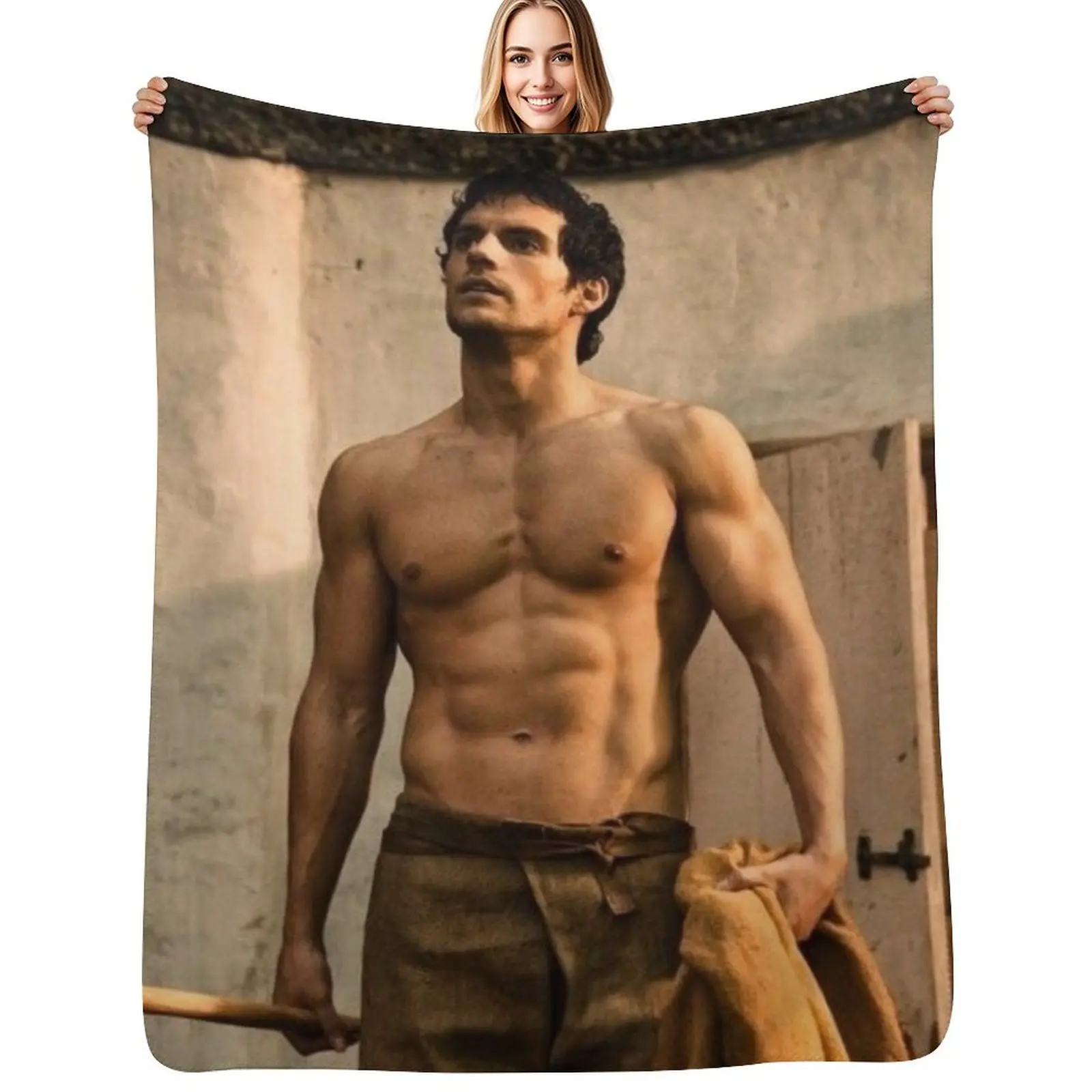 henry cavill Throw Blanket Multi Purpose Soft Warm Blanket for Home Travel