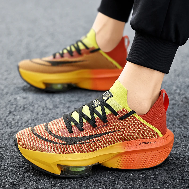 Men Running Shoes Mesh Breathable Comfortable Summer Walking Shoes Lace-up Casual Luxury Trendy Sneakers Mens Tennis Shoes