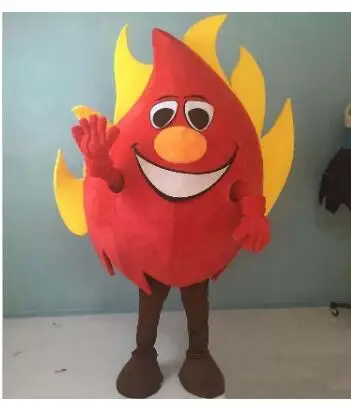 New Adult Halloween Christmas Red Big Fire Mascotte Fancy Cartoon Mascot Costume Plush Fancy Dress Mascot Costume