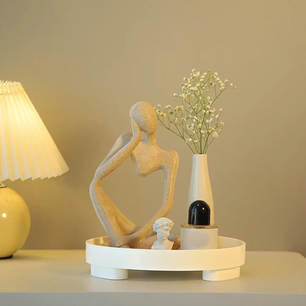 

Sturdy Wooden Jewelry Holder Tray Modern Key Stand for Entryway Dresser Desktop Home Decoration Jewelry Storage Rack Necklace