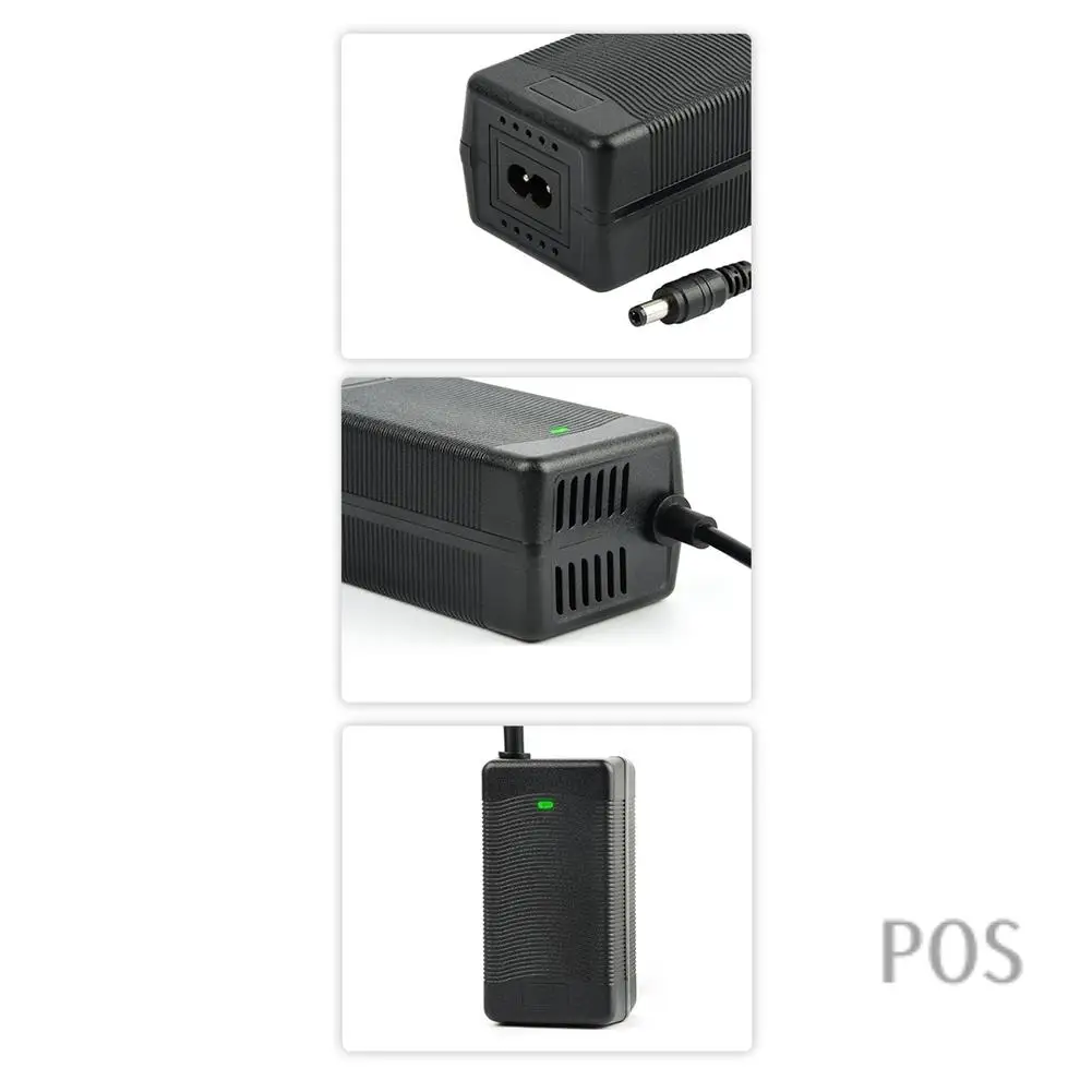 Cargador de batería de litio 54.6V2A, cargador de batería inteligente para bicicleta eléctrica, coche de equilibrio, enchufe de la UE-POS