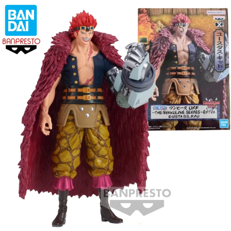 In Stock Bandai BANPRESTO DXF The Grandline Series Extra Eustass Kid Anime Action Figure Toy Gift Model Collection Hobby