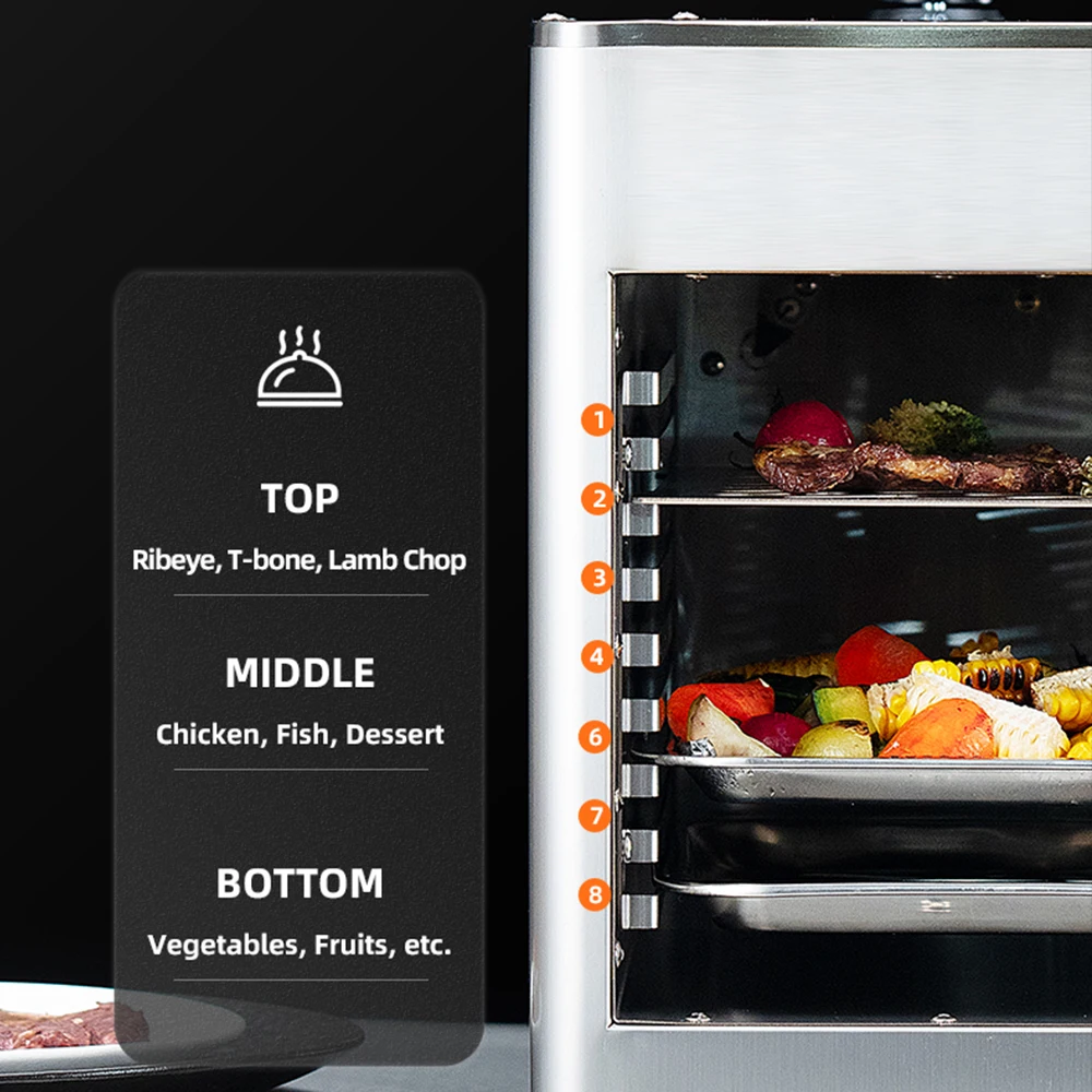 Hornos de encimera de uso doméstico a Gas de cocina rápida, horno tostador, parrilla de carne asada de red de capa de acero inoxidable