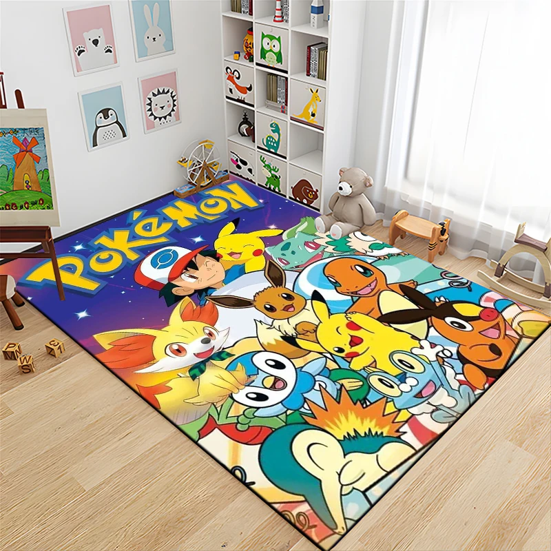 Pokémon Fashion 3D Print Anime Large Area Carpets for Living Room Rugs Kids Bedroom Sofa Doormat Home Decor Children's Floor Mat