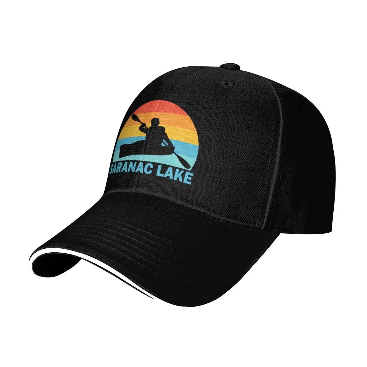 Saranac Lake New York Kayak Baseball Cap Low Profile Unstructured Unisex for Men Women Outdoor Golf Running Hiking