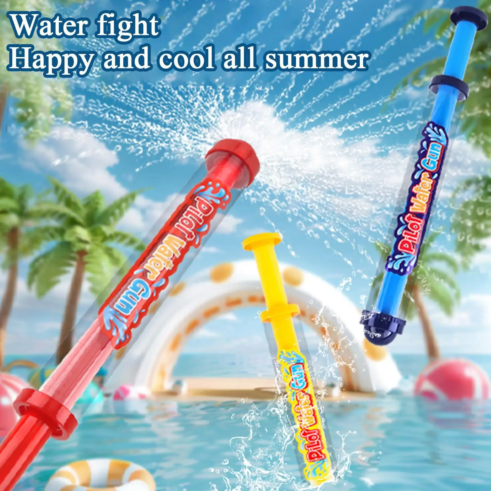 Fuego de agua en aerosol, estilo romántico de fuegos artificiales, juguete de pulverización de agua, juego de salpicaduras de clima caliente de verano para niños, adolescentes, adultos y niños