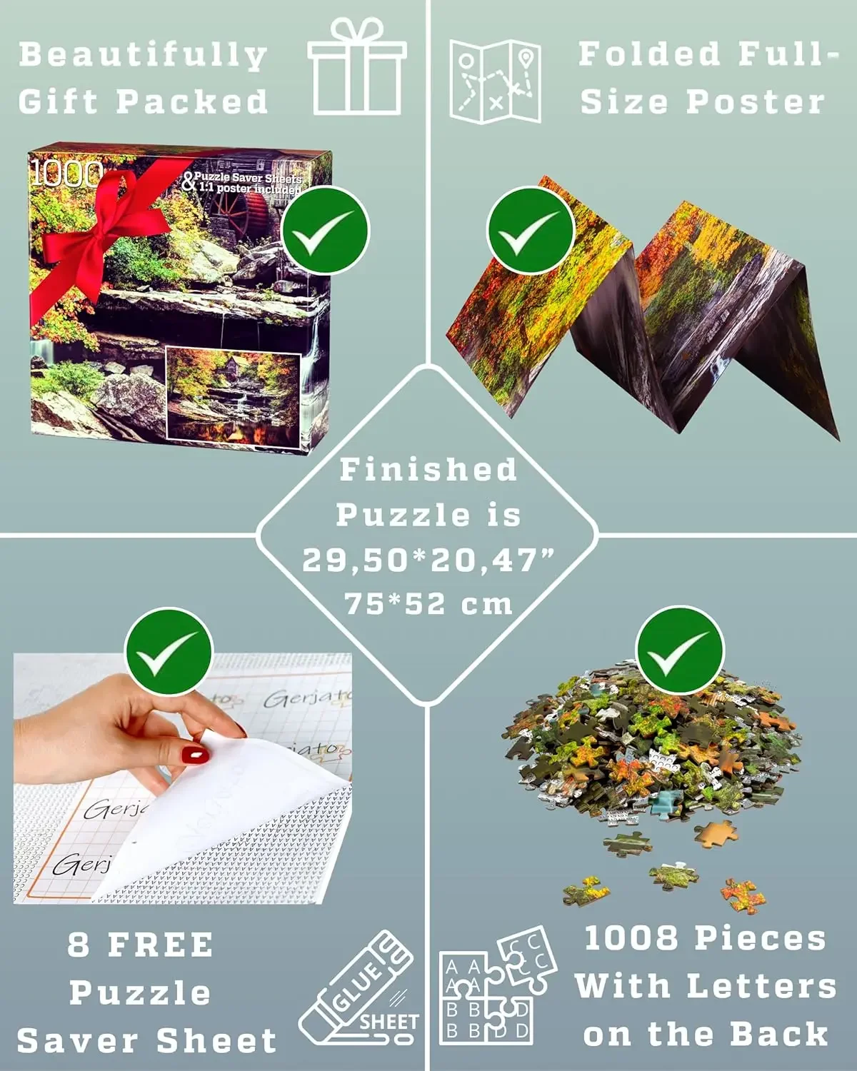 Natural Landscape 120/300/500/520/1000/1314 Pcs Wooden Puzzle for Gameroom Bedroom Livingroom Relieve Stress Relax The Brain
