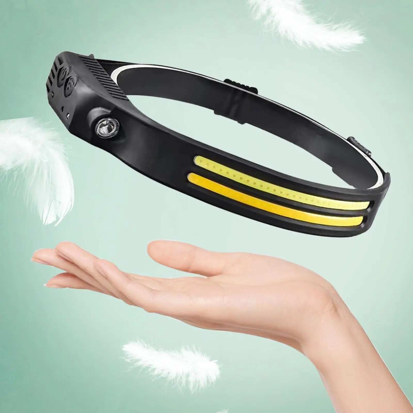 Head Lamps Flashlight COB Weatherproof 3 Lighting Modes Spotlight Headlight