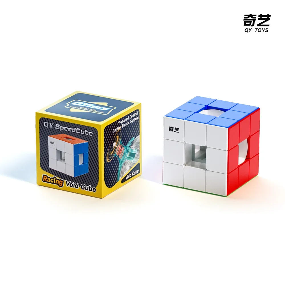 Qiyi Hollow 3x3 Cubo Qiyi Racing Vuoto Cubo Magico UV Magico Cubo di Velocità Senza Adesivo Fidget Giocattoli Cubo Magico Puzzle