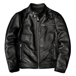 Shanlidadi Spring Motorcycle Riding New Casual Versatile Jacket Men's Fashion Stand-up Collar Leather Jackets Youth