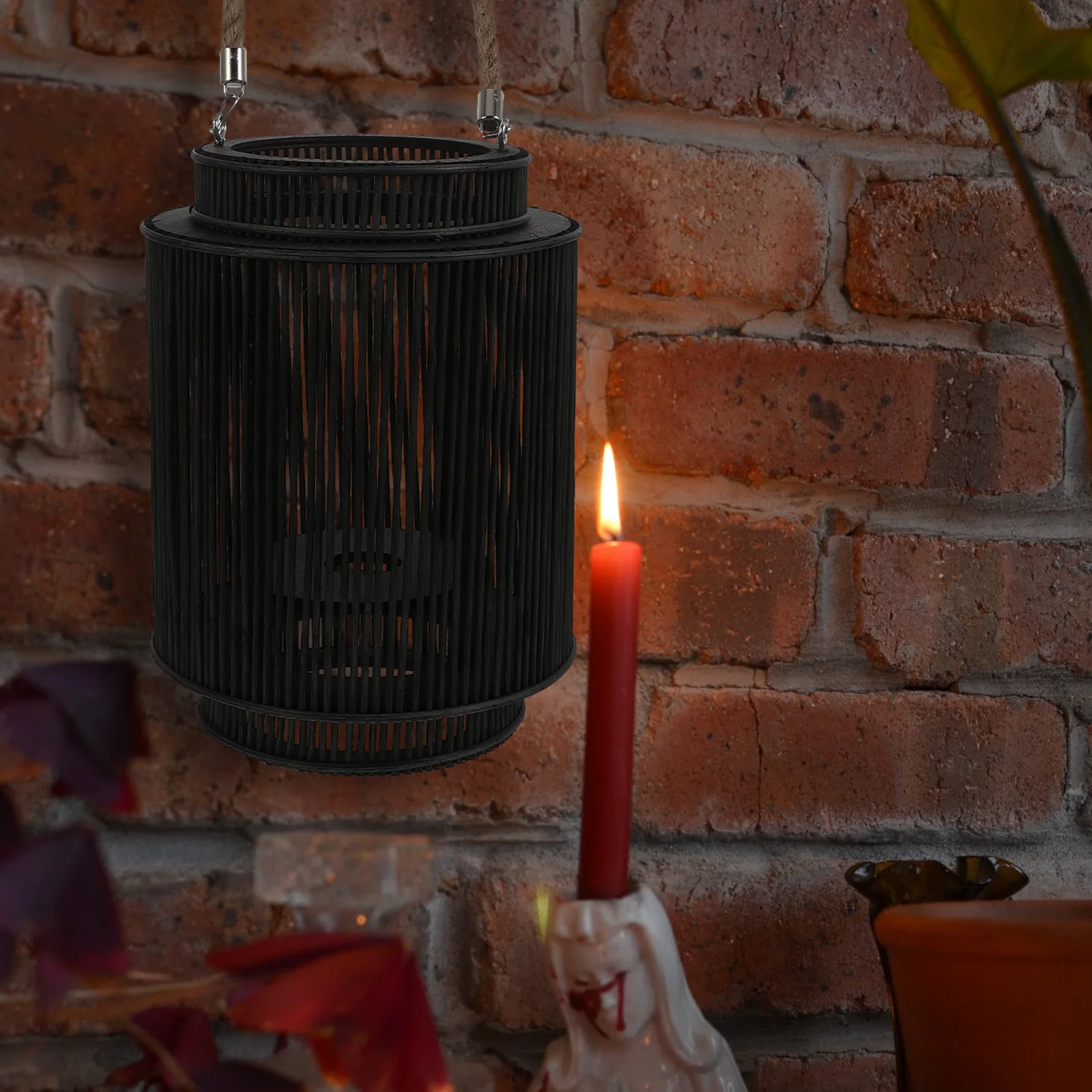 

Ротанговый ветер, черный маленький C, ротанговый ветровой фонарь, декор для балкона, дома, отеля, нить, праздничная вечеринка, рождественская тема