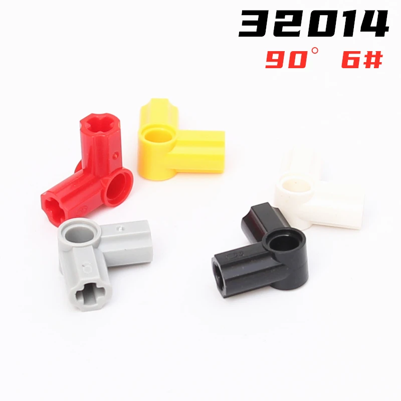 Rainbow Pig MOC Particles 32014 42155 High-Tech Axle and Pin Connector Angled #6 - 90° Building Blocks Classic Brand DIY Kid Toy