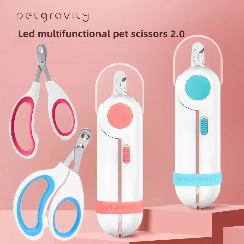

LED Pet Nail Clipper with Safety Guard-Professional Cats Nail Trimmer with Round Hole Design, Anti-Splitting&Bleeding Prevention