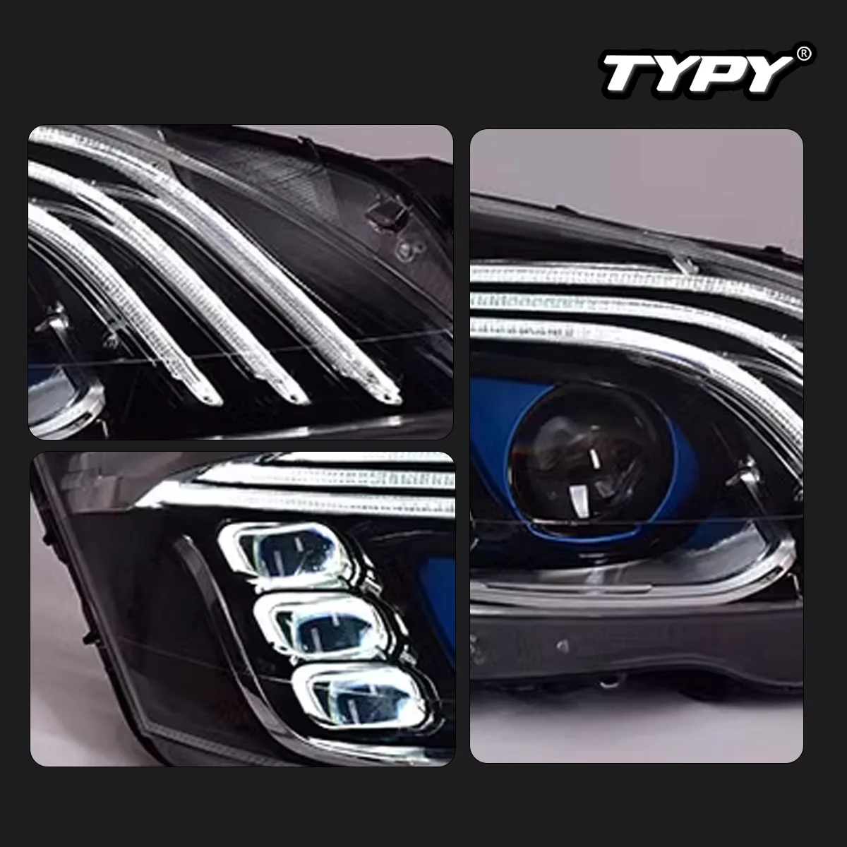 TYPY Car Lights for Mercedes Benz S-Class W221 Headlight 2006-2013 LED Head Lamp DRL Sequential Turn Signal High Low Beam