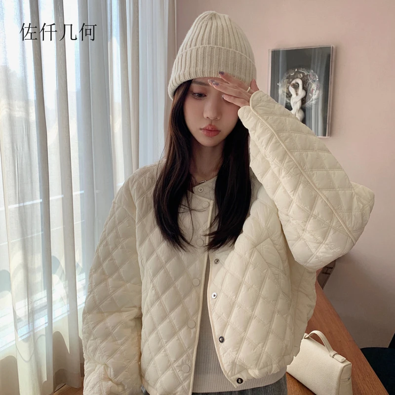 2025 Winter Coat Women Short New Fashion Lightweight Solid Parkas Female Puffer Jacket Woman