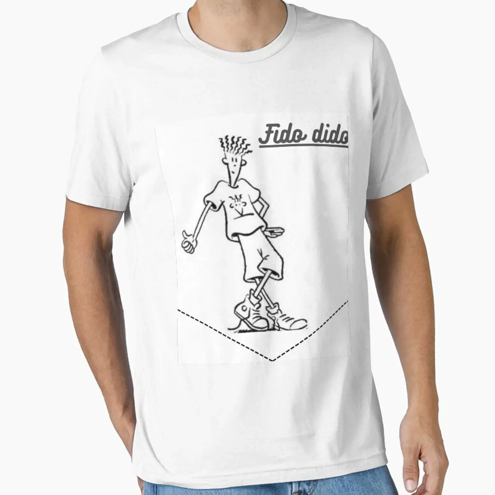 Preview of the artwork Fido Dido Like created and sold by storeaissa vintage Washed Unisex Soft graphic Top For Everyday Wear