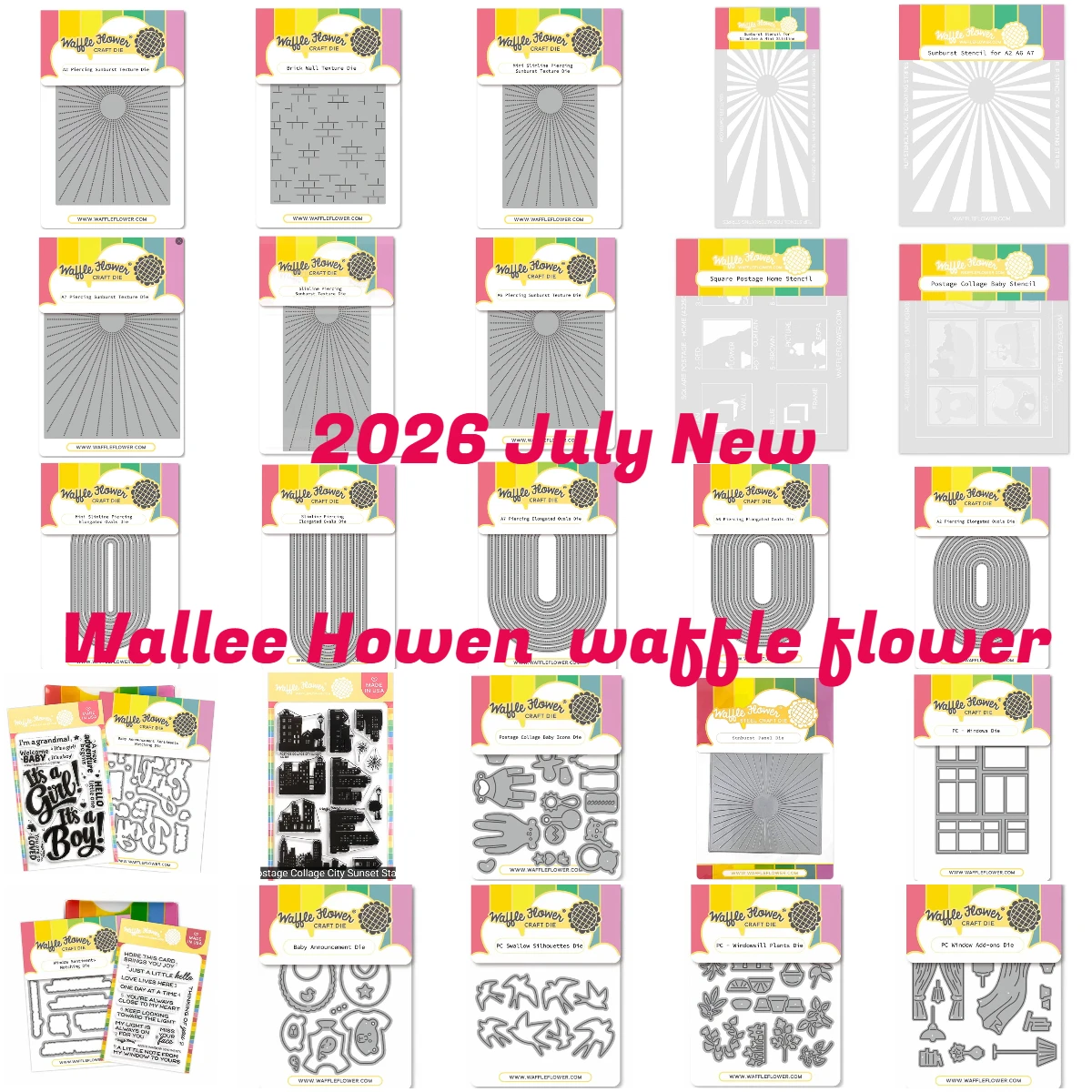 Windows Add Ons Sentiments New Waffle Flower Metal Cutting Dies Stamps Stencil Embossing Template DIY Greeting Card Handmade