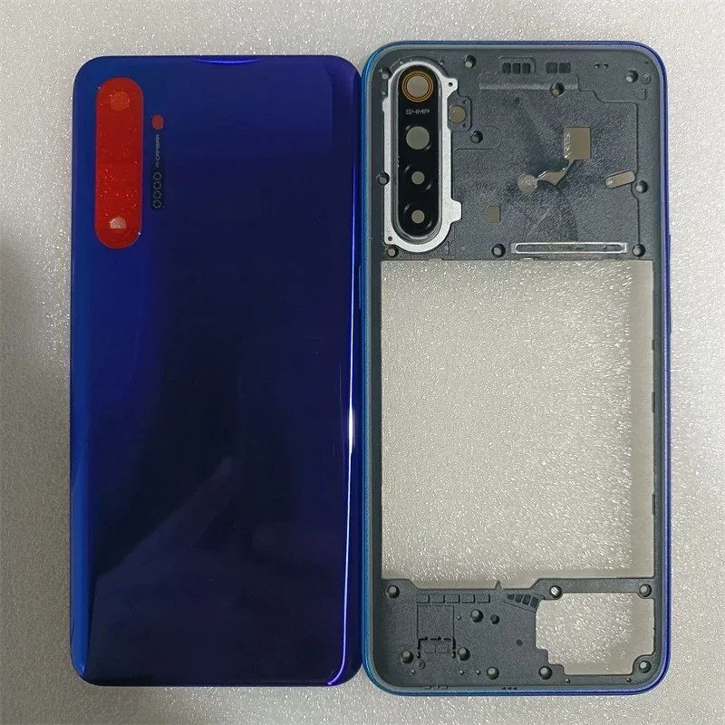 

For Realme X2 XT RMX1991 RMX1921 Full Housing Phone Middle Frame Cover With Rear Glass Battery Door Replace