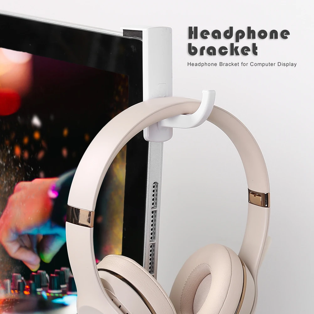 Universal Headphone Holder Stand PC Monitor Earphone Display Rack Hook Portable Headphone Holder Hanger for All Headphones