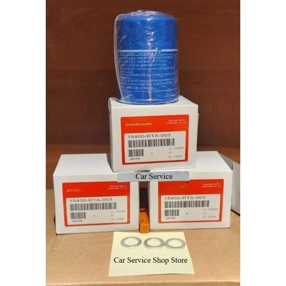 

THREE Oil FiltersFor OEM Honda w/Gaskets MADE IN JAPAN 15400-RTA-003 JDM NEW