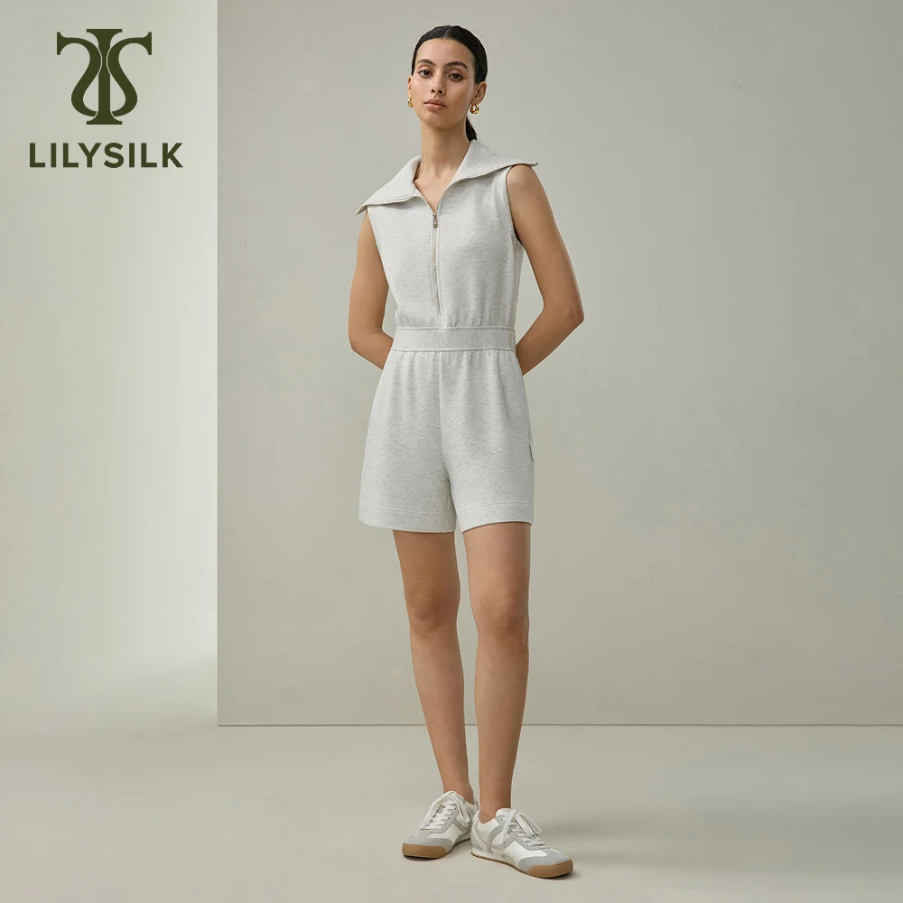 LILYSILK SILKAIRY™ Wild Collar Jumpsuit