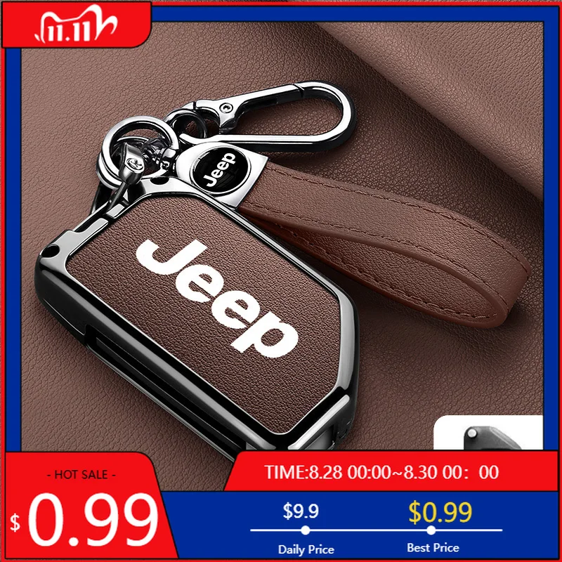 

Cup Holders 2 3 4 Buttons Metal Leather Car Flip Key Case Cover For Jeep Gladiator JT Sahara JLU Wrangler JL Rubicon 2018 2019 A