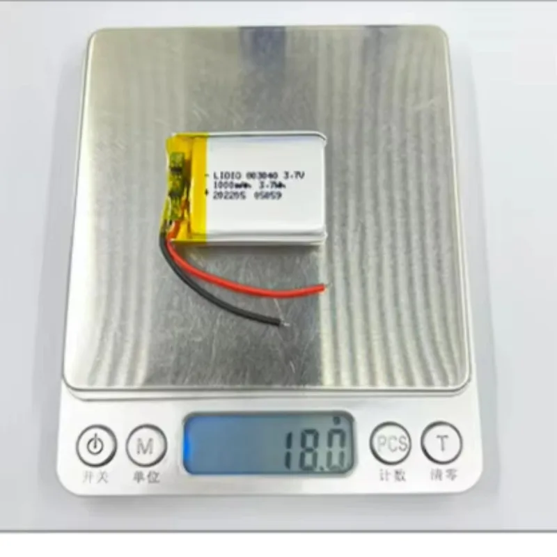 Rechargeable 803040 3.7V 1000mAh Polymer Lithium Battery W JST PH2.0 2Pin For GPS MP3 MP4 MP5 Bluetooth Headset Smart Watch