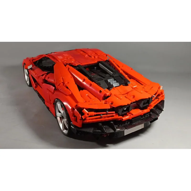 MOC-205467 Red New Supercar Racing Car 1:8 Building Block Model 4109 Parts Education Boy Kids Birthday Building Blocks Toy Gift